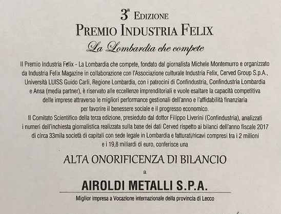 FELIX INDUSTRY AWARD